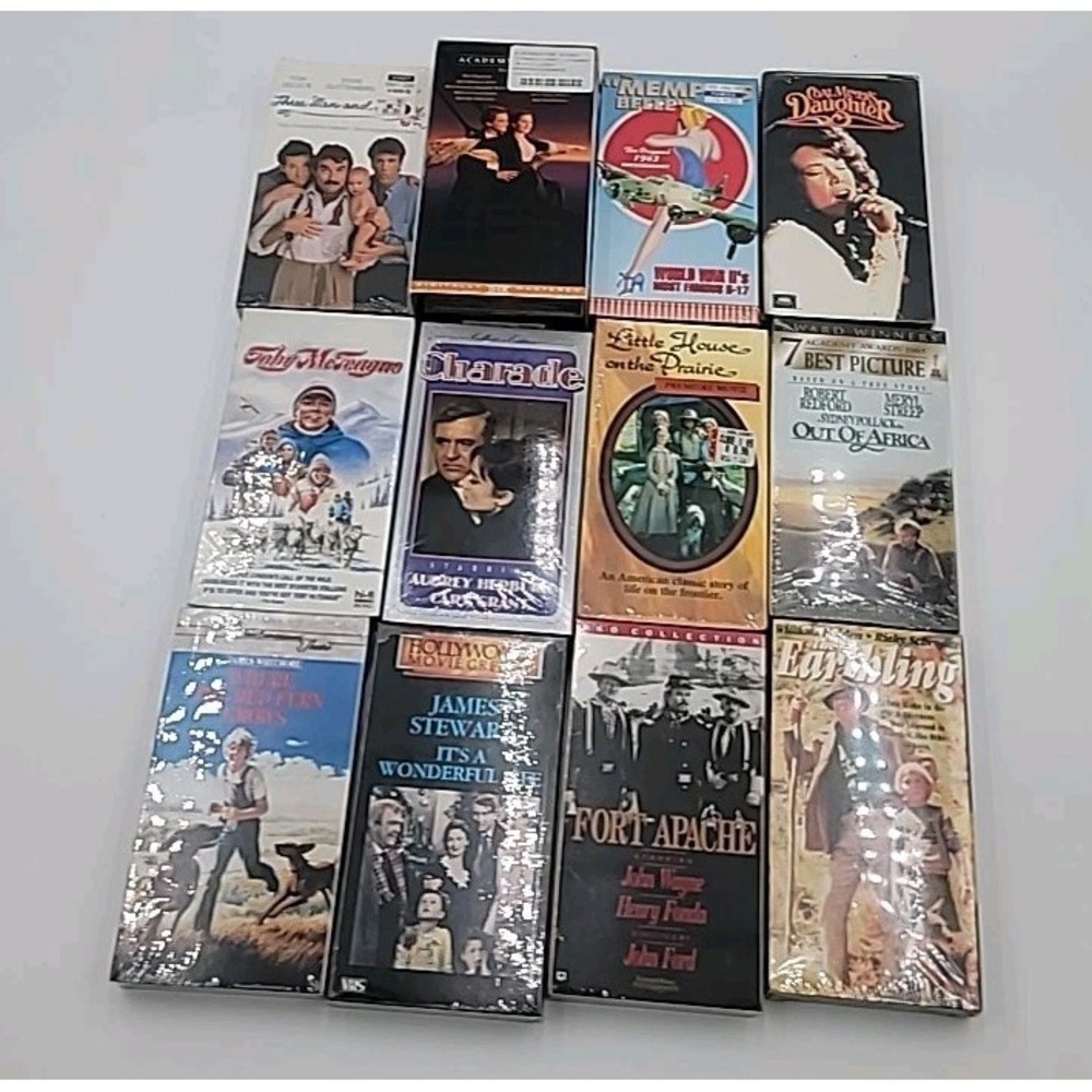 Lot of‎ 12 New Old Stock Sealed VHS Movies Videos Tapes